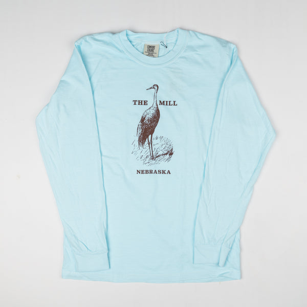 LS Shirt | NE Crane | Chambray Blue – Mill Coffee & Tea