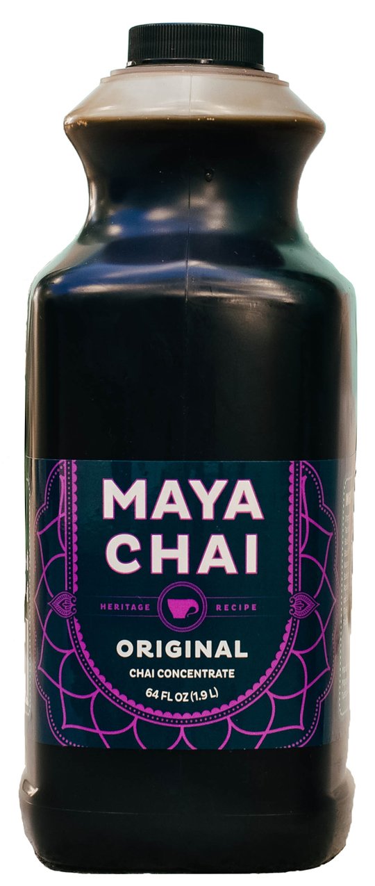 Made with organic raw cane sugar, no artificial flavors, no artificial colors and with fresh-ground spices steeped in every batch. Easy to make, just add 1oz of chai concentrate to 11oz of any type of milk. Steam, add ice, or blend and enjoy!  Jug yields six full gallons of finished product.