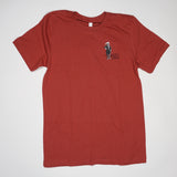 Short Sleeve Shirt - Espresso Arrow in Brick Red