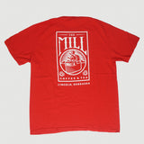 Short Sleeve Pocket Shirt with Pocket - Logo in Red